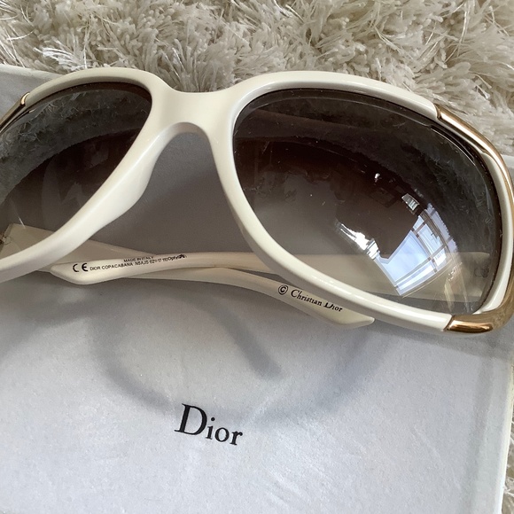 Christian Dior Copacabana Sunglasses w/ Metallic Gold and Turquoise Stone